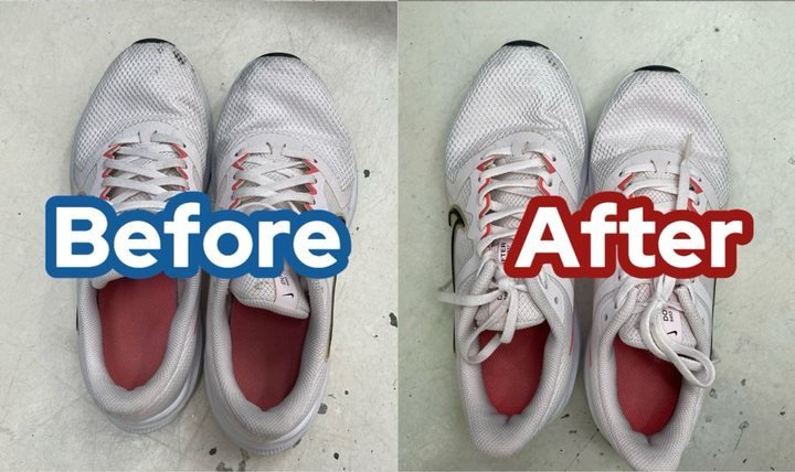 Nike Downshifter, before and after
