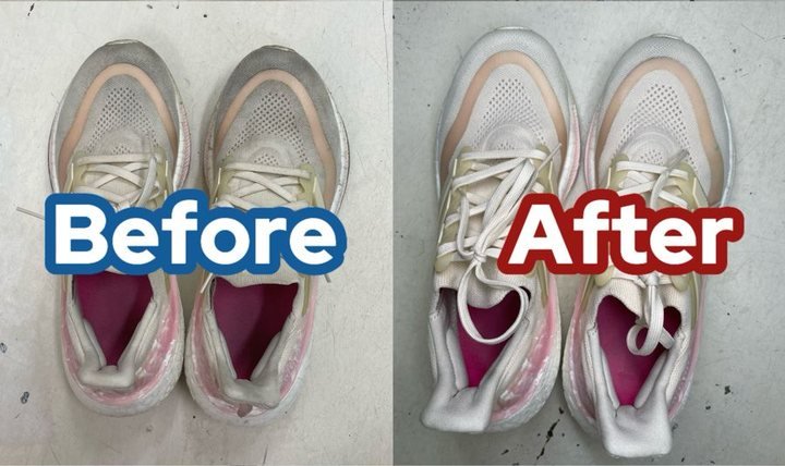 Adidas Ultraboost, before and after